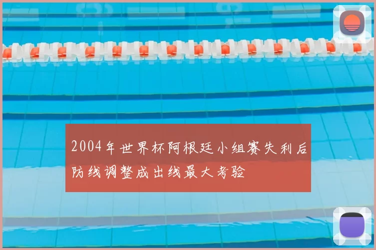2004年世界杯阿根廷小组赛失利后防线调整成出线最大考验